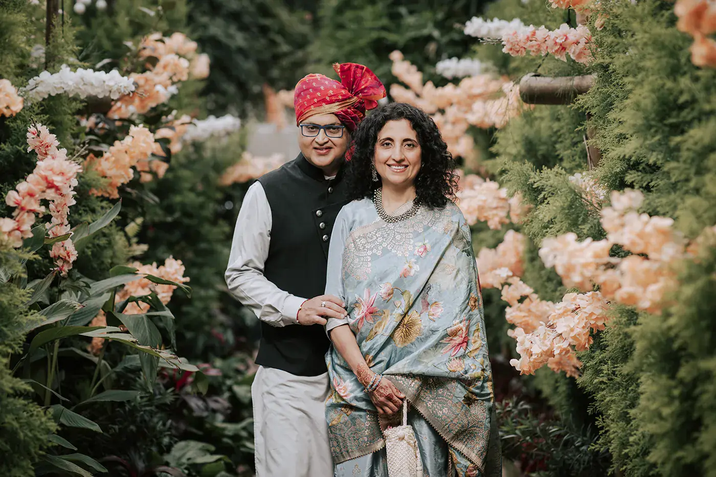 Abhinav and Chitrika during their wedding celebrations