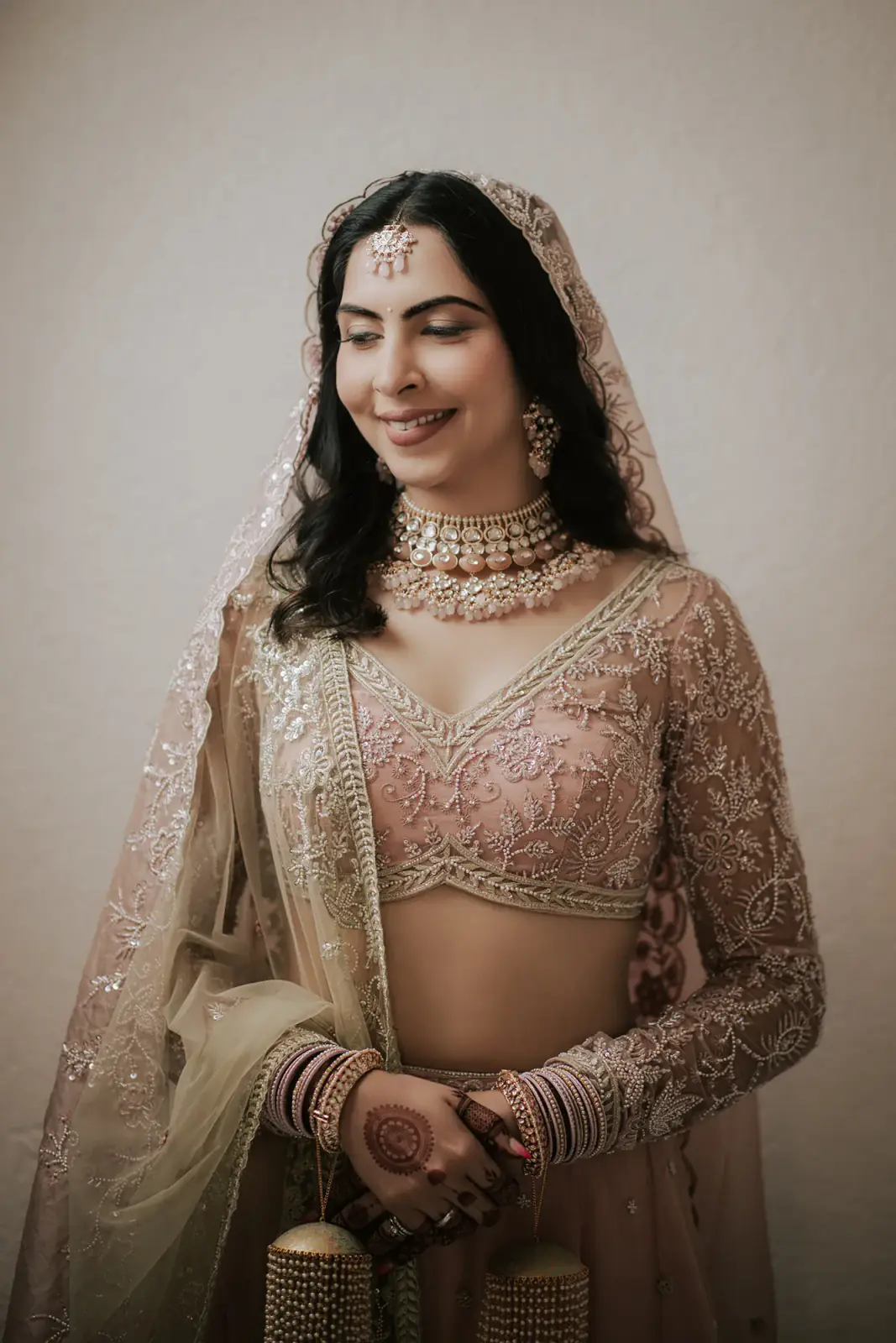 Chitrika in a blush lehenga