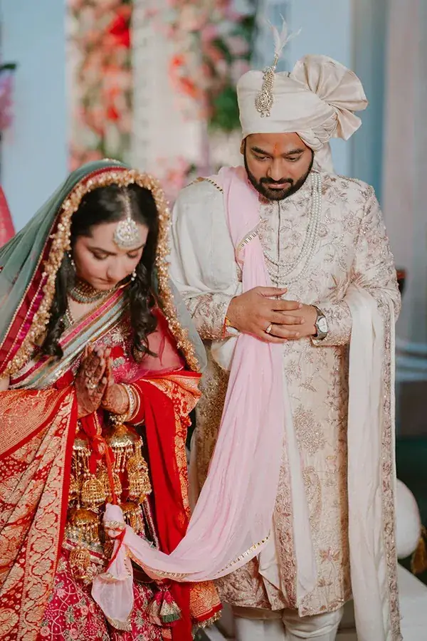 Shikhar and Aanandita during the ceremony